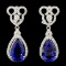 14K Gold 7.58ctw Tanzanite & 1.27ctw Diamond Earri