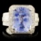 18K Gold 8.04ct Sapphire & 1.59ctw Diamond Ring