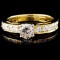 18K Yellow Gold 0.99ctw Diamond Ring
