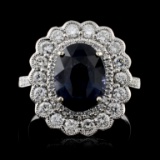 18K White Gold 3.52ct Spinel & 0.78ct Diamond Ring