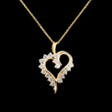 14K Gold 0.38ctw Diamond Pendant