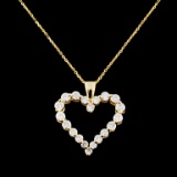 14K Gold 0.74ctw Diamond Pendant