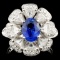 18K Gold 1.74ct Sapphire & 1.26ctw Diamond Ring