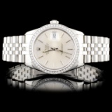 Rolex SS DateJust Diamond 36mm Wristwatch