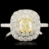 18K Gold 1.52ctw Fancy Diamond Ring