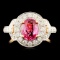 18K Gold 1.28ct Spinel & 0.63ctw Diamond Ring