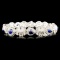 14K Gold 3.24ct Sapphire & 2.11ctw Diamond Bracele