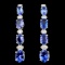 14K Gold 5.00ct Tanzanite & 0.35ctw Diamond Earrin