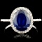 14K Gold 2.12ct Tanzanite & 0.48ctw Diamond Ring