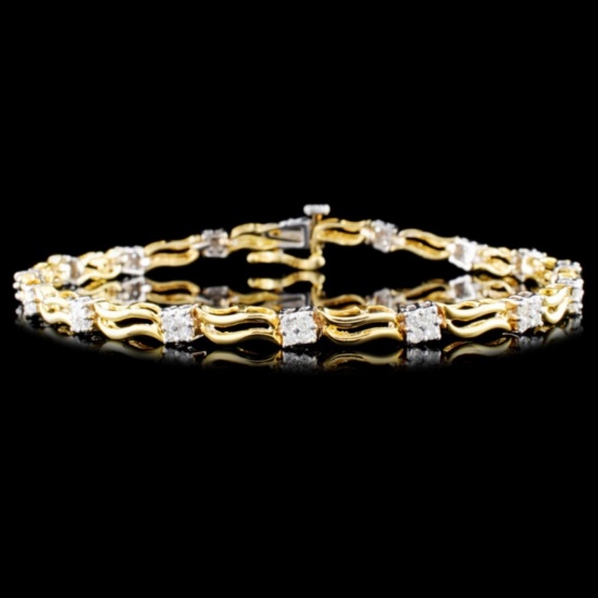 14K Gold 1.00ctw Diamond Bracelet