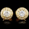 18K Gold 1.17ctw Diamond Earrings