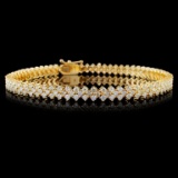 18K Yellow Gold 4.00ctw Diamond Bracelet