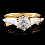 14K Yellow Gold 0.87ctw Diamond Ring