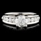 Solid Platinum 0.98ctw Diamond Ring