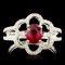 18K Gold 0.99ct Ruby & 0.31ctw Diamond Ring