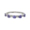 14k White Gold 0.75ctw Tanzanite & 0.10ctw Diamond