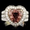 18K Gold 3.49ct Tourmaline & 0.88ctw Diamond Ring