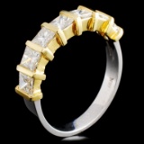 18K TT Gold 1.20ctw Diamond Ring