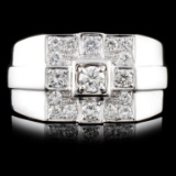 14K White Gold 0.79ctw Diamond Ring