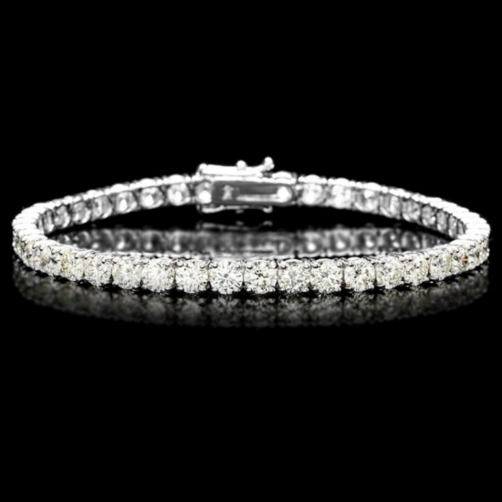 ^18k White Gold 12.00ct Diamond Tennis Bracelet