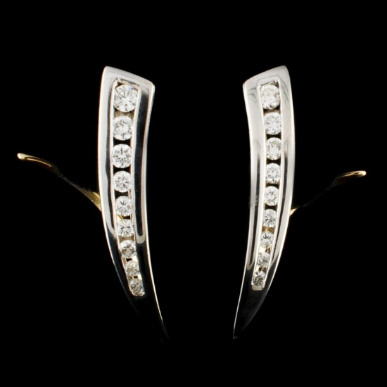 14K Gold 0.43ctw Diamond Earrings