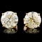 14K Gold 4.42ctw Diamond Stud Earrings