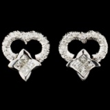 18K Gold 0.81ctw Diamond Earrings