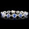 14K Gold 14.84ct Tanzanite & 2.87ctw Diamond Brace