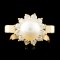 14K Gold 7.00MM Pearl & 0.42ctw Diamond Ring