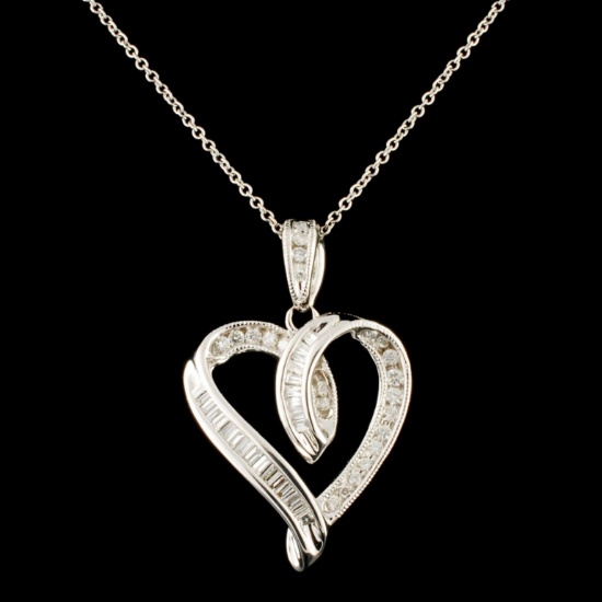 14K Gold 0.68ctw Diamond Pendant