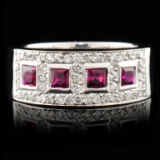 14K Gold 0.59ct Ruby & 0.62ctw Diamond Ring