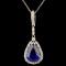 18K Gold 11.41ct Tanzanite & 1.02ctw Diamond Penda