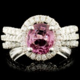 18K Gold 1.77ct Spinel & 1.29ctw Diamond Ring