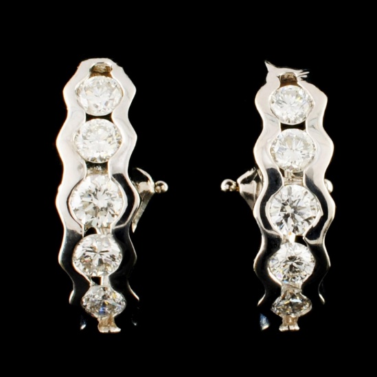 14K Gold 1.12ctw Diamond Earrings