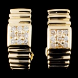 14K Gold 0.38ctw Diamond Earrings