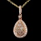 14K Rose Gold 1.17ctw Diamond Pendant