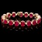 14k Gold 45.00ct Ruby & 1.00ct Diamond Bracelet