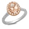 14K Gold 1.50ct Morganite & 0.55ct Diamond Ring