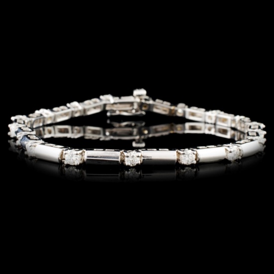 14K Gold 1.12ctw Diamond Bracelet