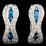 18K Gold 0.96ctw Diamond Earrings