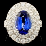 18K Gold 4.02ct Tanzanite & 2.57ctw Diamond Ring