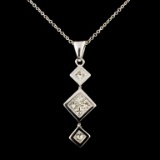 14K Gold 0.64ctw Diamond Pendant