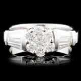 Platinum 0.63ctw Diamond Ring
