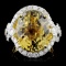 18K Gold 14.45ct Tourmaline & 1.84ctw Diamond Ring