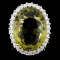 18K Gold 15.81ct Tourmaline & 1.07ct Diamond Ring