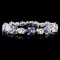14K Gold 7.72ctw Sapphire & 1.49ctw Diamond Bracel