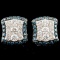 14K Gold 1.48ctw Diamond Earrings