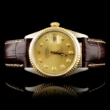 Rolex DateJust YG/SS Diamond Champagne 36MM Watch