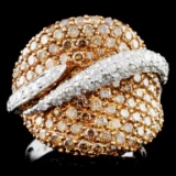 14K Gold 3.95ctw Fancy Diamond Ring