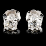 14K Gold 0.66ctw Diamond Earrings
